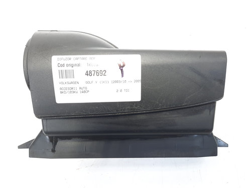 Difuzor captare aer, cod 1K0805962A, VW Golf 5 Plus (5M1), 2.0 TDI, BKD (idi:487692)