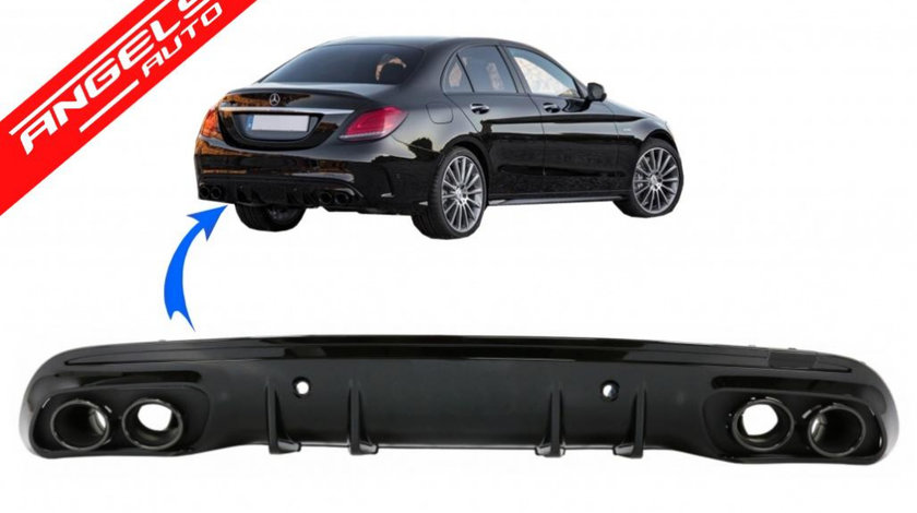 Difuzor Mercedes C-Class W205 S205 2014+C43 Design pentru bara AMG Sport Line