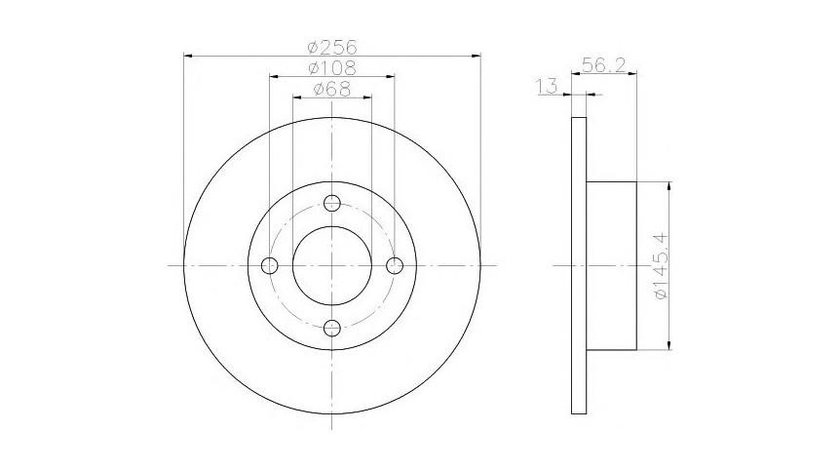 Disc de frana Audi AUDI 80 Avant (8C, B4) 1991-1996 #2 08571410