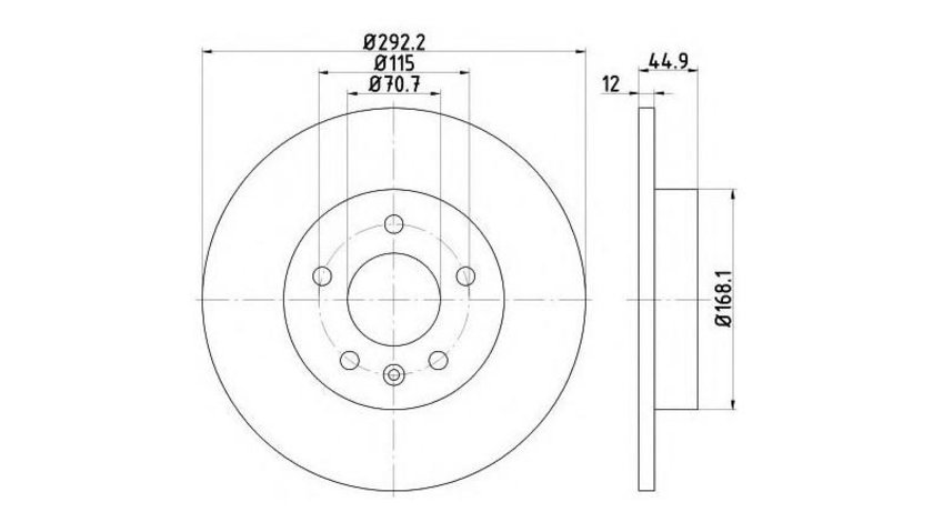 Disc de frana Chevrolet CRUZE Station Wagon (J308) 2012-2016 #2 08B35111