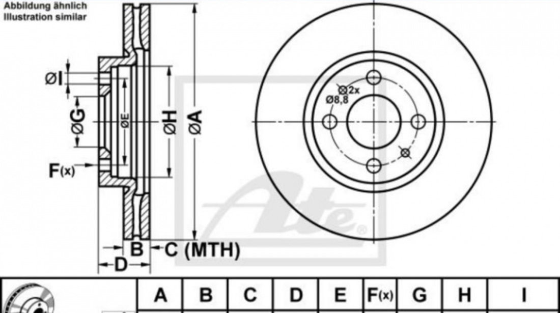 Disc de frana Fiat PANDA (312) 2012-2016 #2 09584310