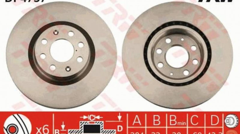 Disc de frana Fiat PUNTO Van (199) 2008-2016 #3 0000071772815