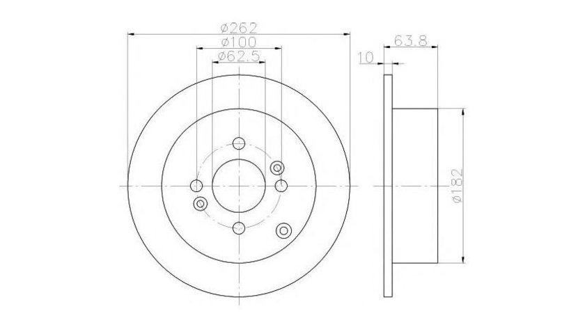 Disc de frana Hyundai ACCENT III limuzina (MC) 2005-2010 #2 08A60210