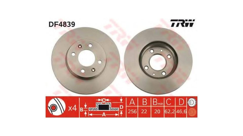 Disc de frana Hyundai ACCENT III limuzina (MC) 2005-2010 #3 0986479367