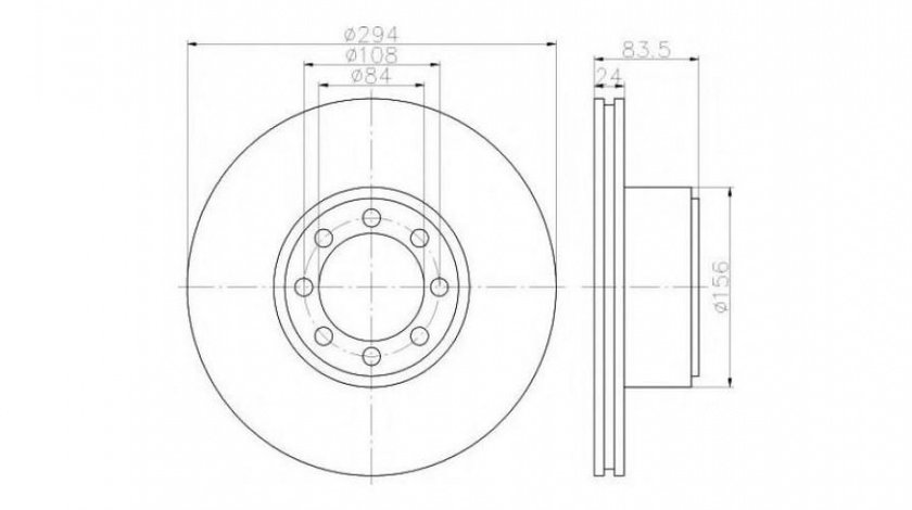 Disc de frana Iveco DAILY IV autobasculanta 2006-2011 #2 09976110