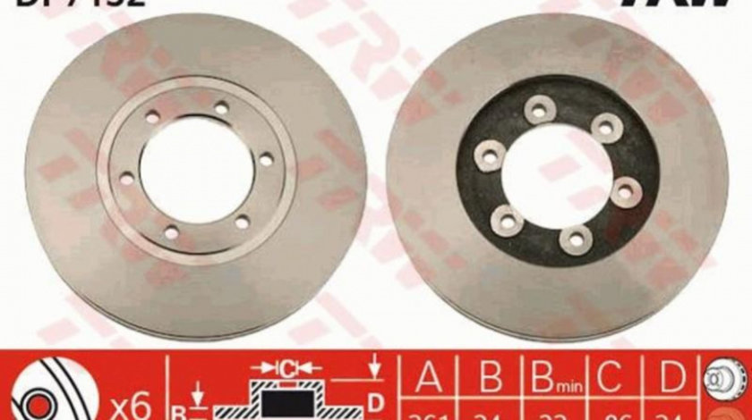 Disc de frana Kia K2700 (SD) 1999-2016 #2 0986479053