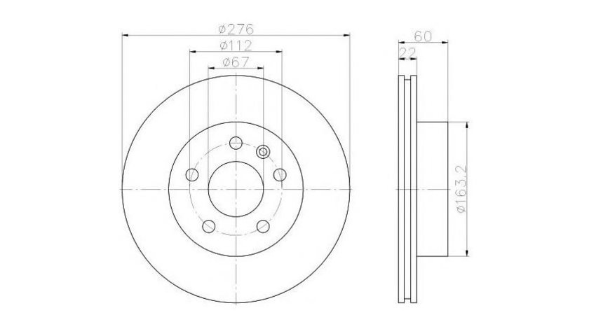 Disc de frana Mercedes V-CLASS (638/2) 1996-2003 #2 01665400