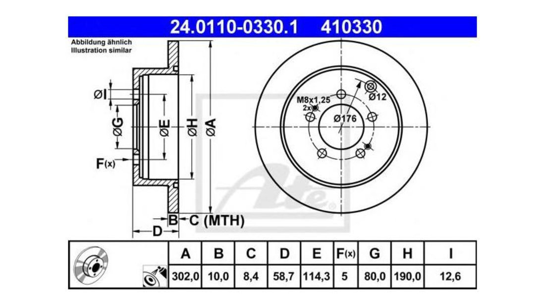 Disc de frana Mitsubishi OUTLANDER II Van (CW_W) 2006-2012 #2 08A75510