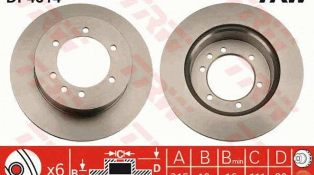 Disc de frana Nissan PATROL GR (Y60, GR) 1987-1998 #3 0986479385