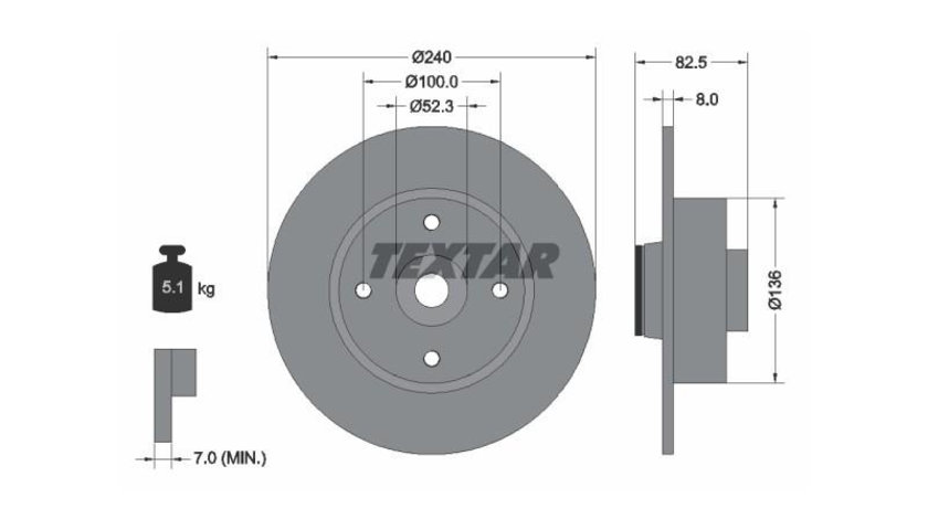 Disc de frana Renault MEGANE II (BM0/1_, CM0/1_) 2002-2011 #3 08A14110