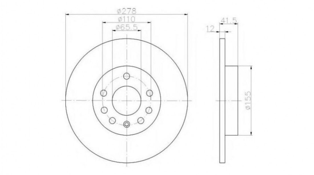 Disc de frana Saab 9-3 combi (YS3F) 2005-2016 #2 08951110