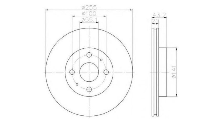 Disc de frana Toyota MR III (ZZW3_) 1999-2007 #2 09854510