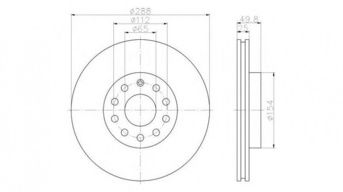 Disc de frana Volkswagen VW GOLF V Variant (1K5) 2007-2009 #2 0986479088