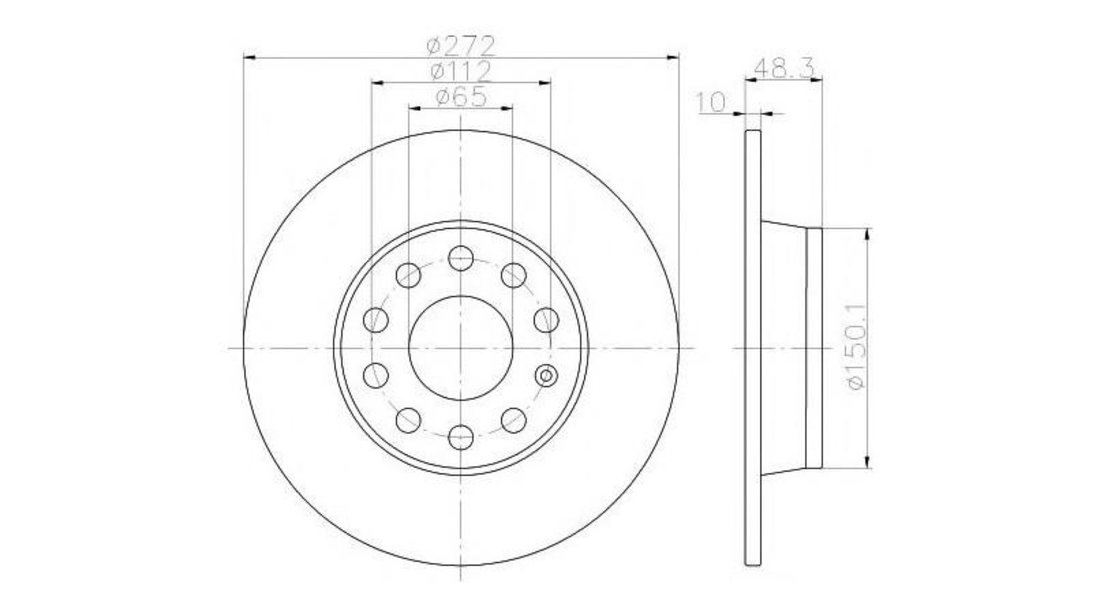 Disc de frana Volkswagen VW GOLF VI Variant (AJ5) 2009-2013 #2 08B41311