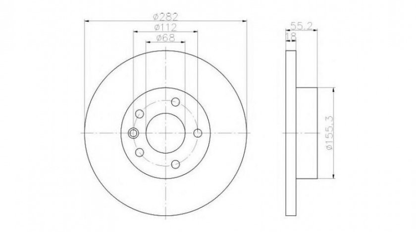 Disc de frana Volkswagen VW TRANSPORTER Mk IV caroserie (70XA) 1990-2003 #2 08713210