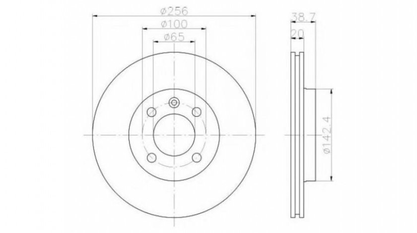 Disc de frana Volkswagen VW VENTO (1H2) 1991-1998 #2 09516610