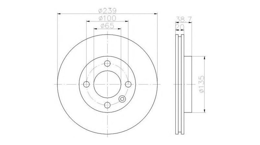 Disc de frana Volkswagen VW VENTO (1H2) 1991-1998 #2 010506107199