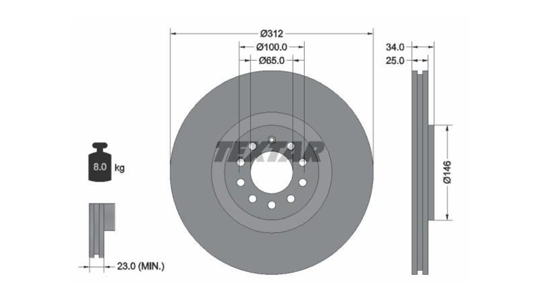 Disc de franare Audi AUDI TT (8N3) 1998-2006 #2 09788010