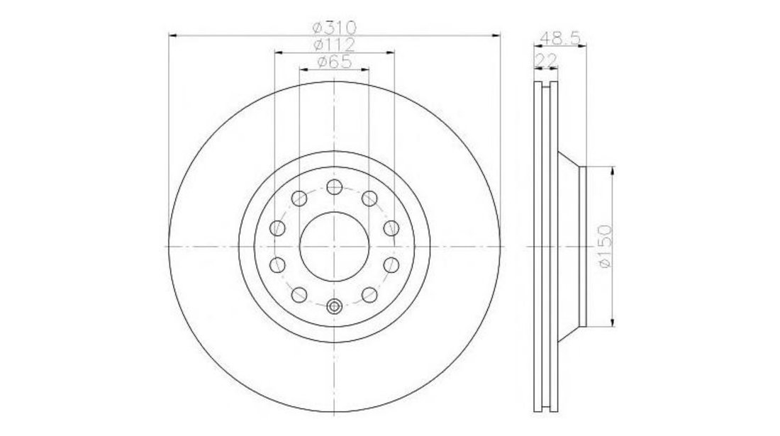 Disc de franare Audi AUDI TT (FV3) 2014-2016 #2 0986479303