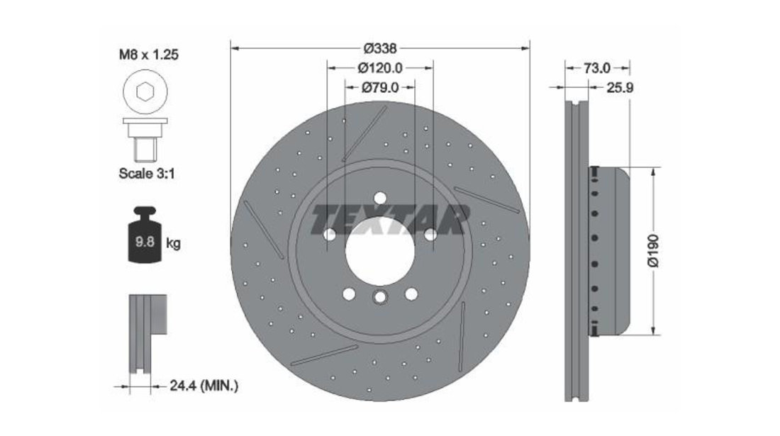 Disc de franare BMW 3 Touring (E91) 2005-2012 #2 0986479U64