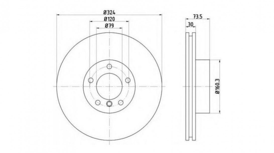 Disc de franare BMW 5 Touring (E39) 1997-2004 #2 0986478024