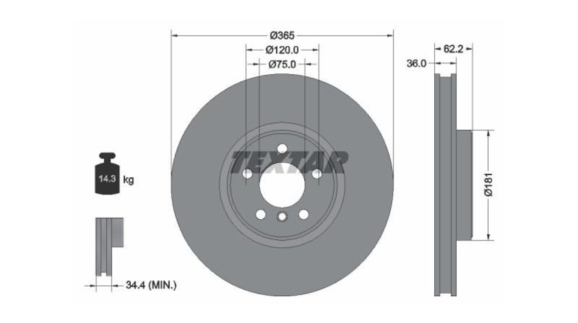 Disc de franare BMW X6 (E71, E72) 2008-2016 #3 0986479635