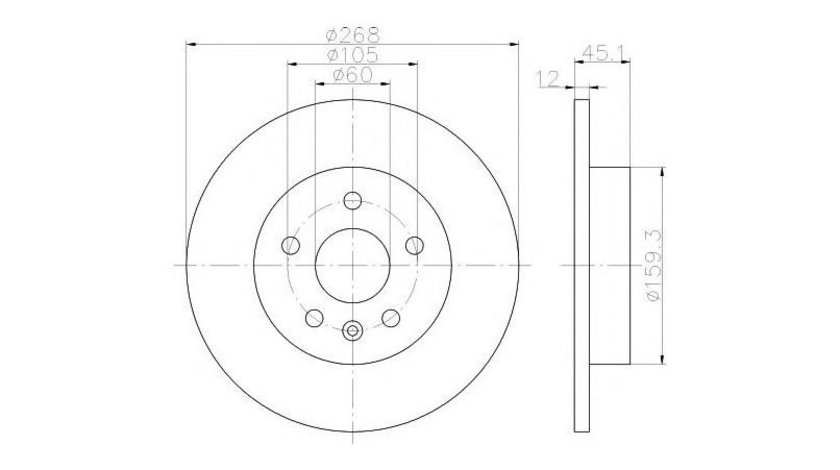 Disc de franare Chevrolet CRUZE Station Wagon (J308) 2012-2016 #2 08B35710