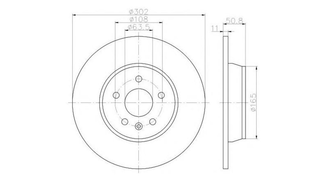 Disc de franare Ford MONDEO IV Turnier (BA7) 2007-2016 #2 08A54010