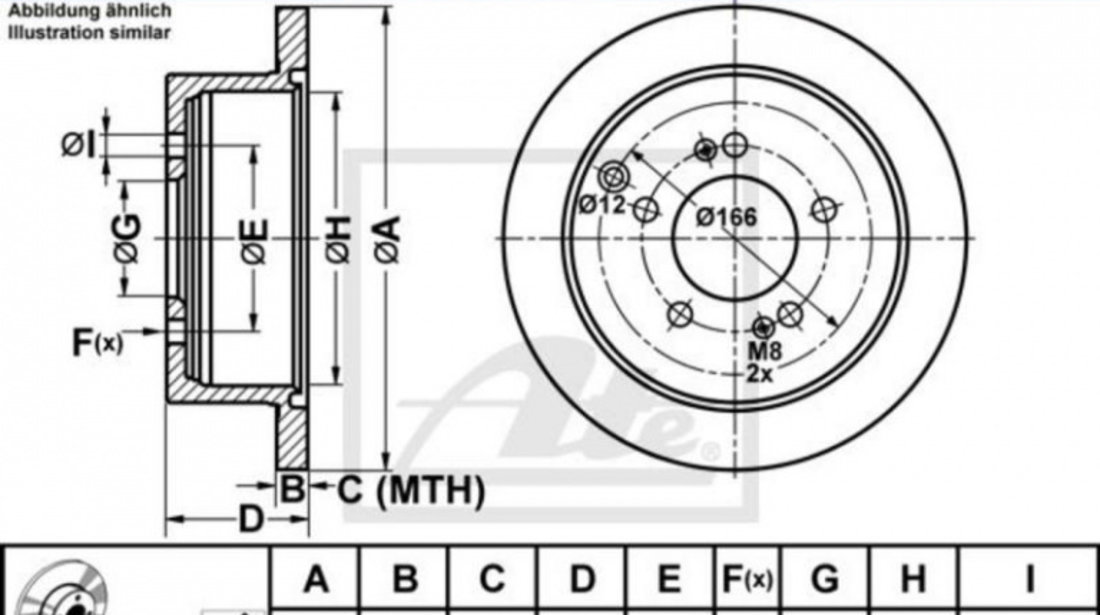 Disc de franare Hyundai ix35 (LM, EL, ELH) 2009-2016 #2 08A44610