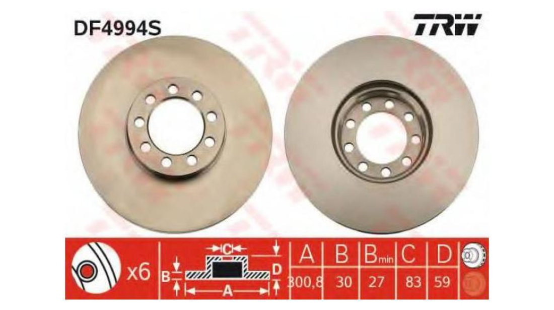 Disc de franare Iveco DAILY IV caroserie inchisa/combi 2006-2012 #2 0986479A23