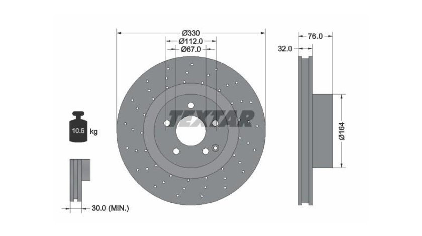 Disc de franare Mercedes S-CLASS (W220) 1998-2005 #2 09796010