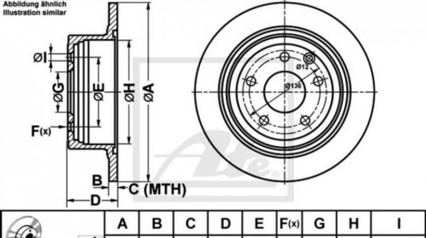 Disc de franare Nissan PULSAR hatchback (2014->)[C13] #2 08A71510