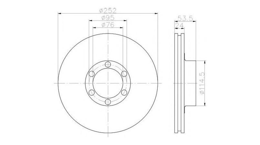 Disc de franare Renault TRAFIC bus (T5, T6, T7) 1980-1989 #2 09335710