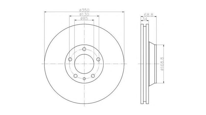 Disc de franare Volkswagen VW TOUAREG (7LA, 7L6, 7L7) 2002-2010 #2 0986479249