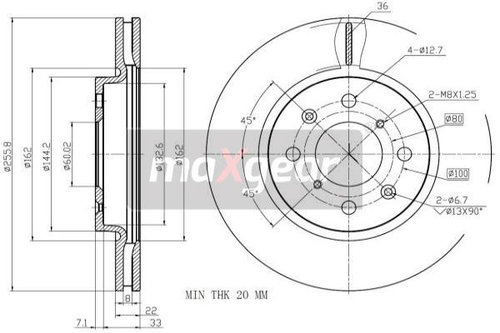 Disc frana (193200MAX MAXGEAR) SUZUKI