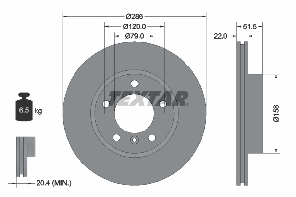 Disc frana (92055603 TEXTAR)