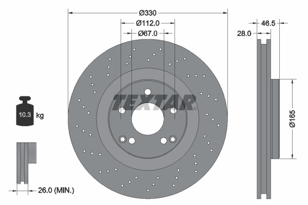 Disc frana (92119803 TEXTAR)