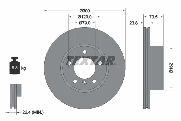 Disc frana (92137703 TEXTAR)