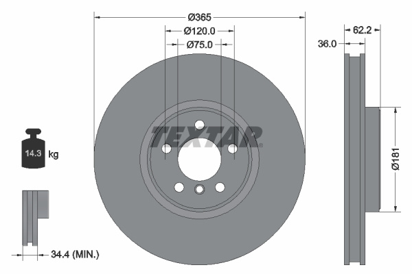 Disc frana (92161003 TEXTAR)