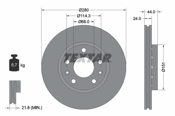 Disc frana (92195503 TEXTAR)