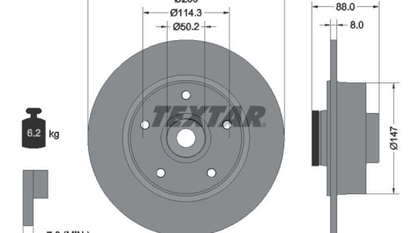 Disc frana (92196000 TEXTAR)