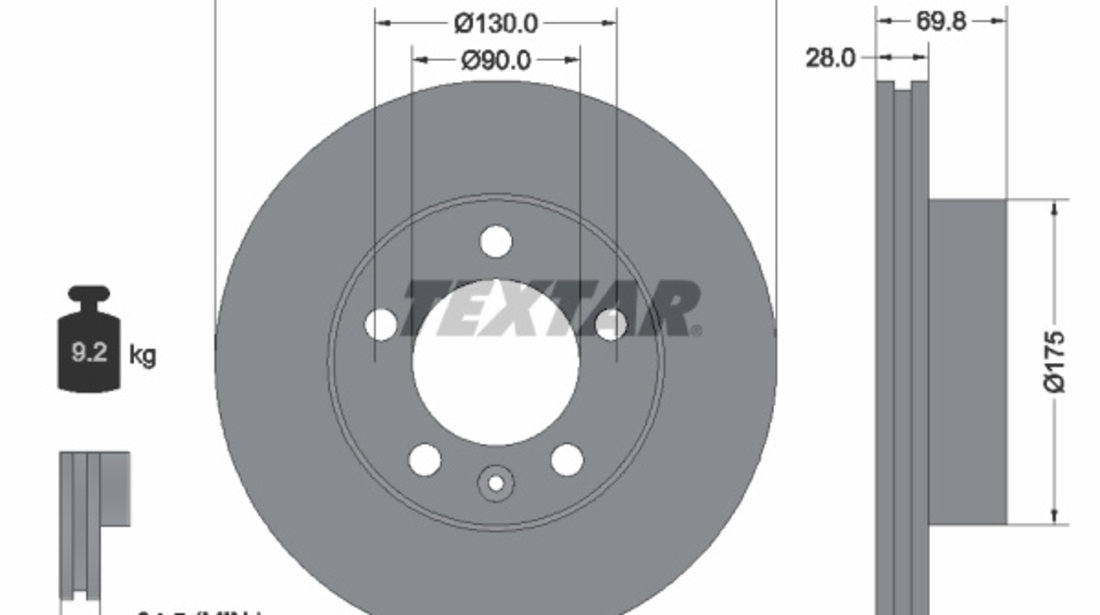 Disc frana (92228600 TEXTAR)