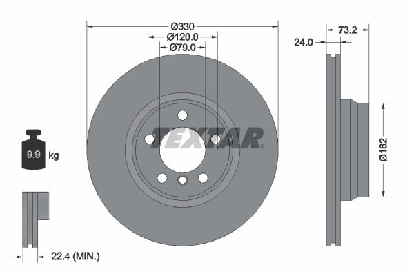 Disc frana (92242003 TEXTAR)