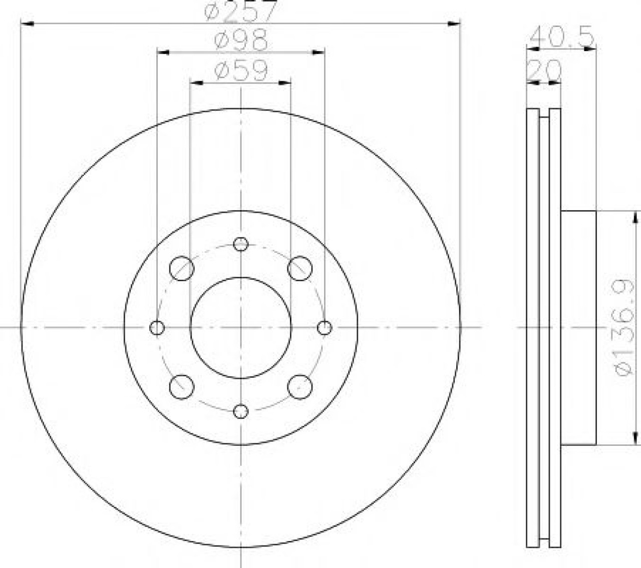 Disc frana ALFA ROMEO 145 (930) (1994 - 2001) TEXTAR 92068503 piesa NOUA