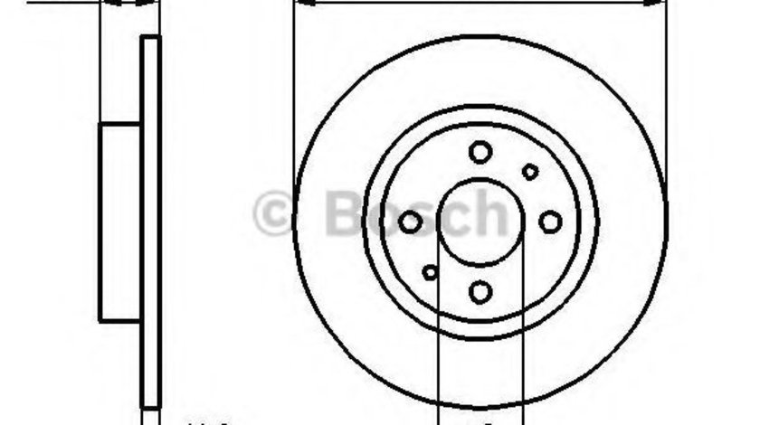 Disc frana ALFA ROMEO 146 (930) (1994 - 2001) BOSCH 0 986 478 343 piesa NOUA