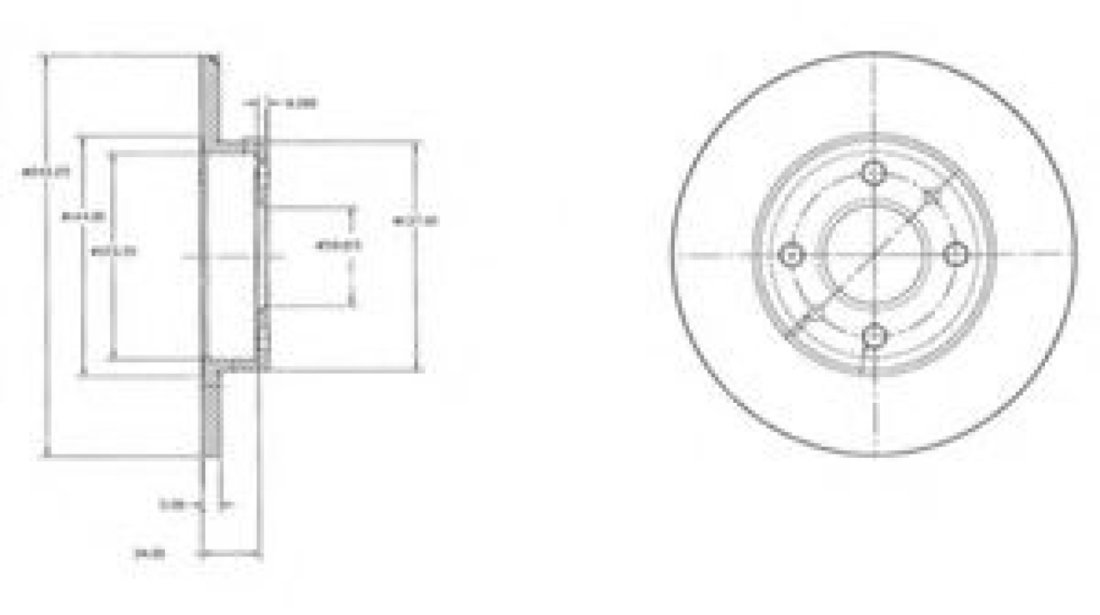 Disc frana ALFA ROMEO 146 (930) (1994 - 2001) DELPHI BG2458 piesa NOUA