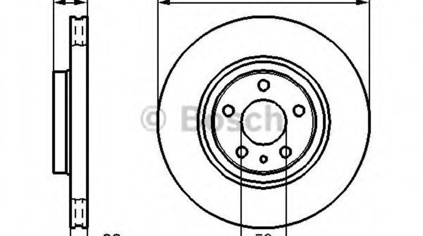 Disc frana ALFA ROMEO 147 (937) (2000 - 2010) BOSCH 0 986 478 521 piesa NOUA