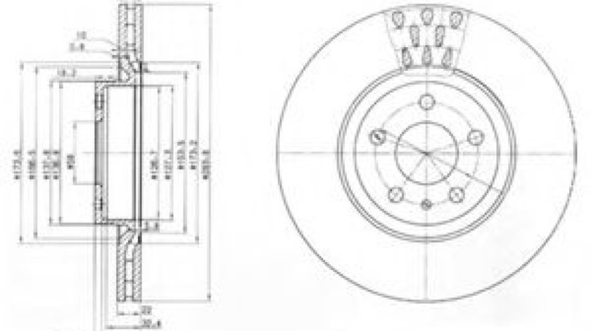 Disc frana ALFA ROMEO 147 (937) (2000 - 2010) DELPHI BG2512 piesa NOUA