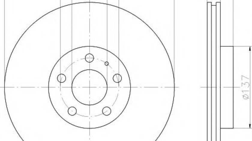 Disc frana ALFA ROMEO 147 (937) (2000 - 2010) HELLA PAGID 8DD 355 101-951 piesa NOUA