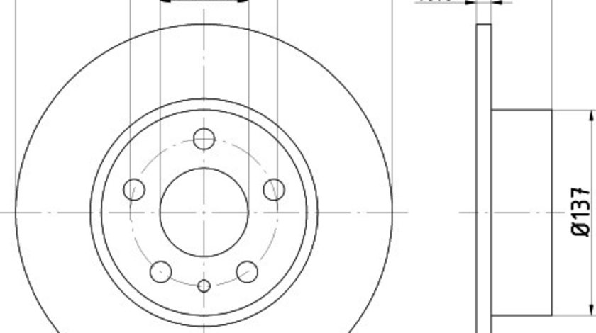 Disc frana ALFA ROMEO 147 (937) (2000 - 2010) KRIEGER 0950004236 piesa NOUA